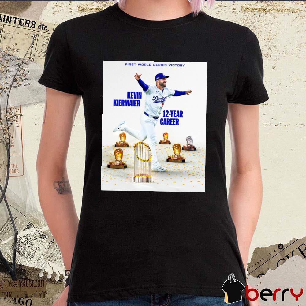 Kevin Kiermaier Los Angeles Dodgers 12 Year Career First World Series Victory Poster t-shirt
