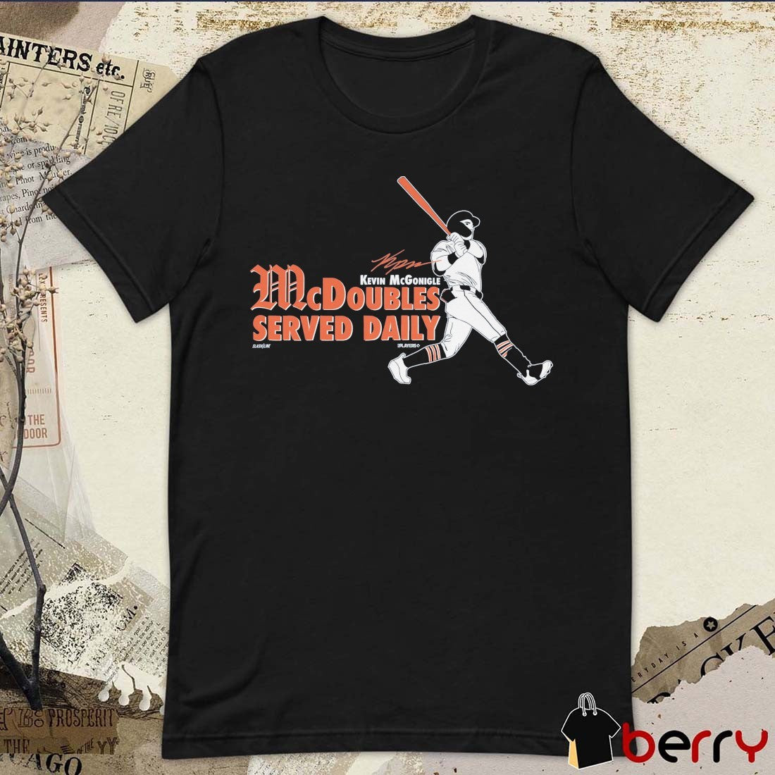 Kevin McGonigle McDoubles Served Daily Detroit Tigers MLB Signature t-shirt