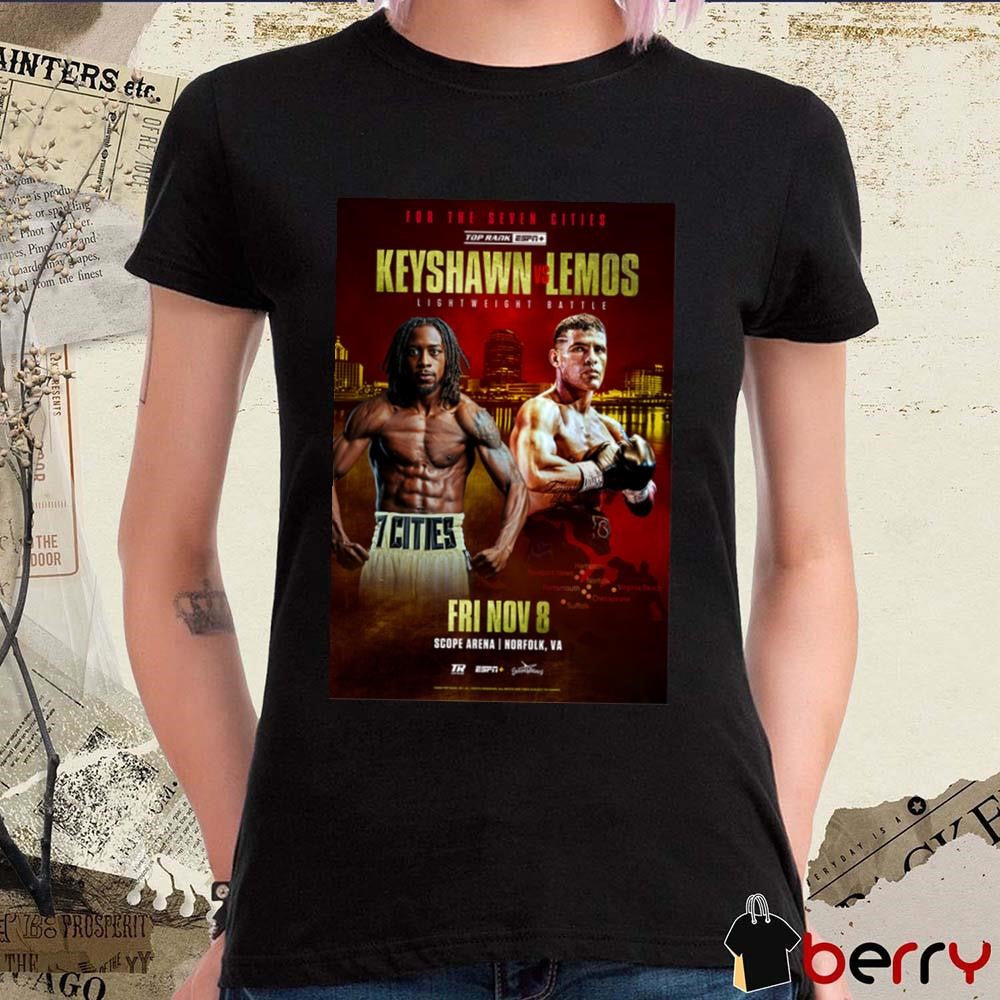 Keyshawn Davis vs. Gustavo Lemos Lightweight Battle Event Fri Nov 8 Scope Arena Poster t-shirt