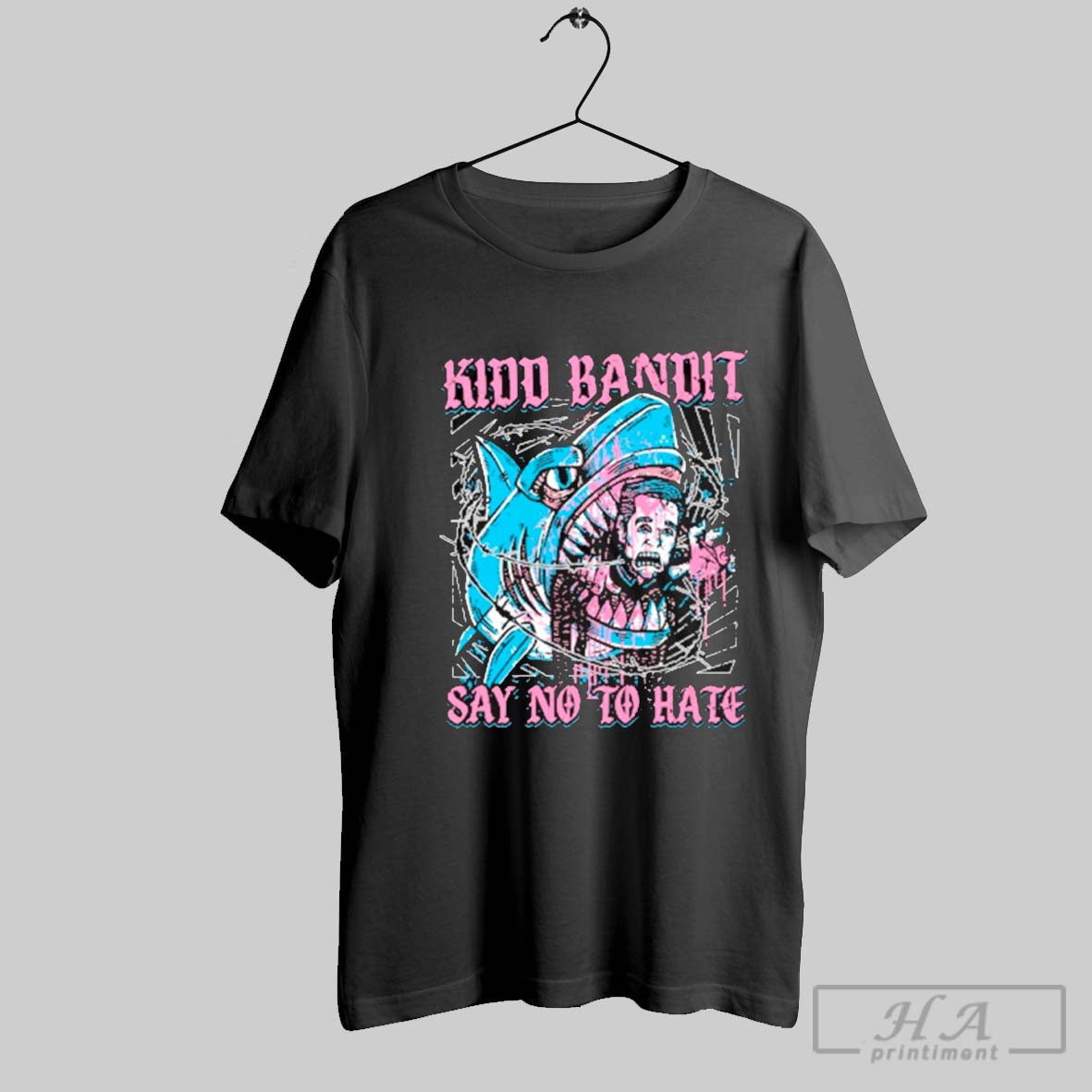 Official Kidd Bandit Say No To Hate Barbed Wire Blahaj 2025