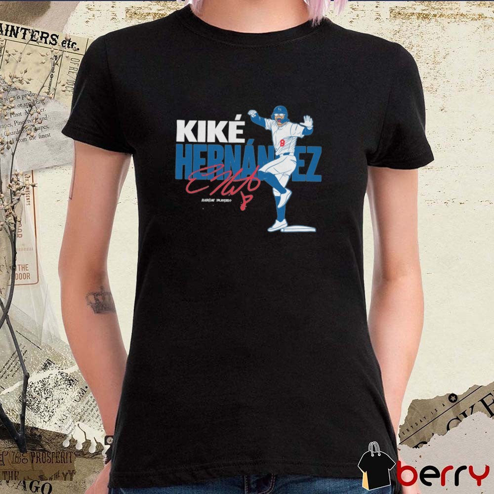 Kiké Hernández Los Angeles Dodgers MLB Slash Line Signature Painting t-shirt