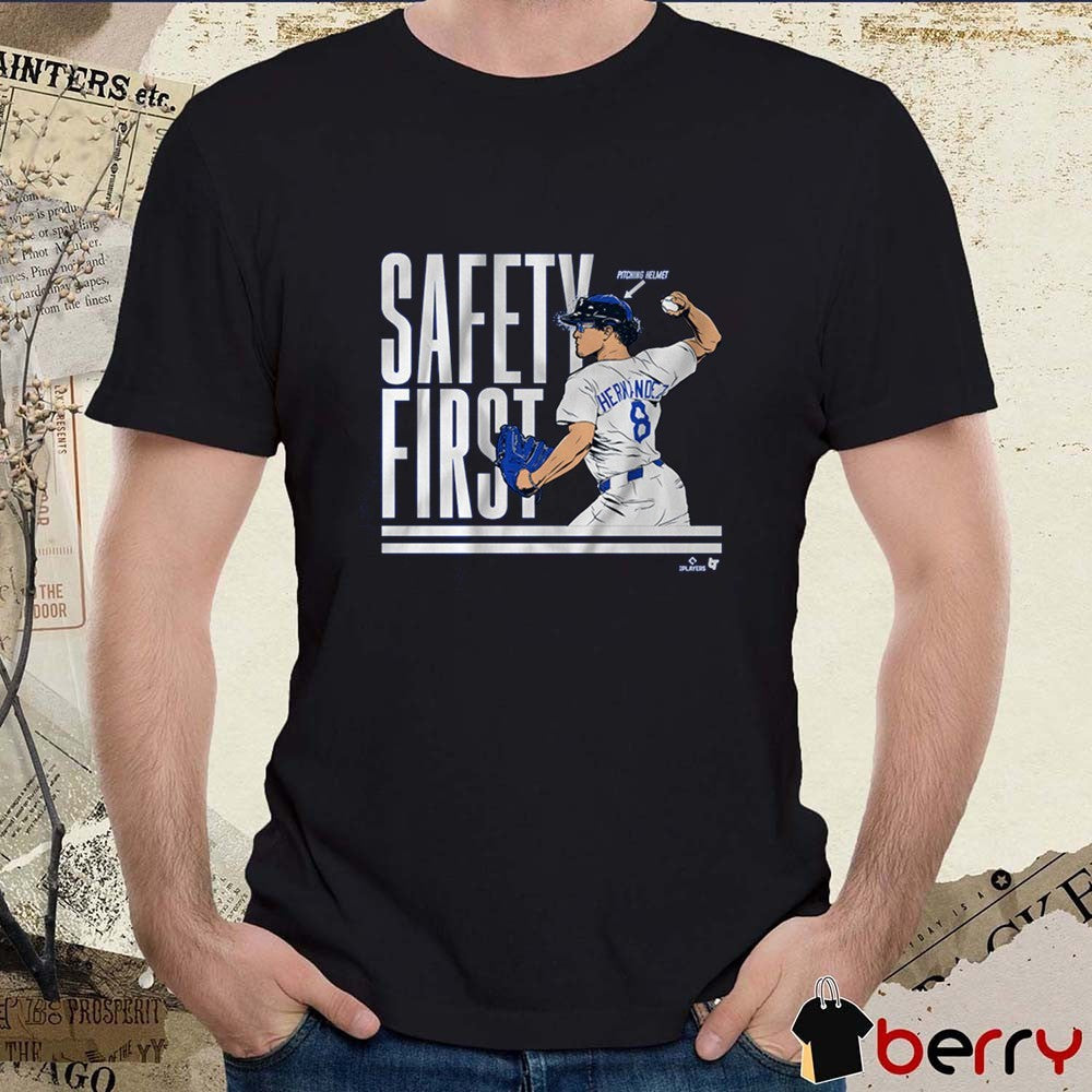 Kike Hernandez Safety First Pitching Helmet Los Angeles Dodgers MLB 2025 t-shirt