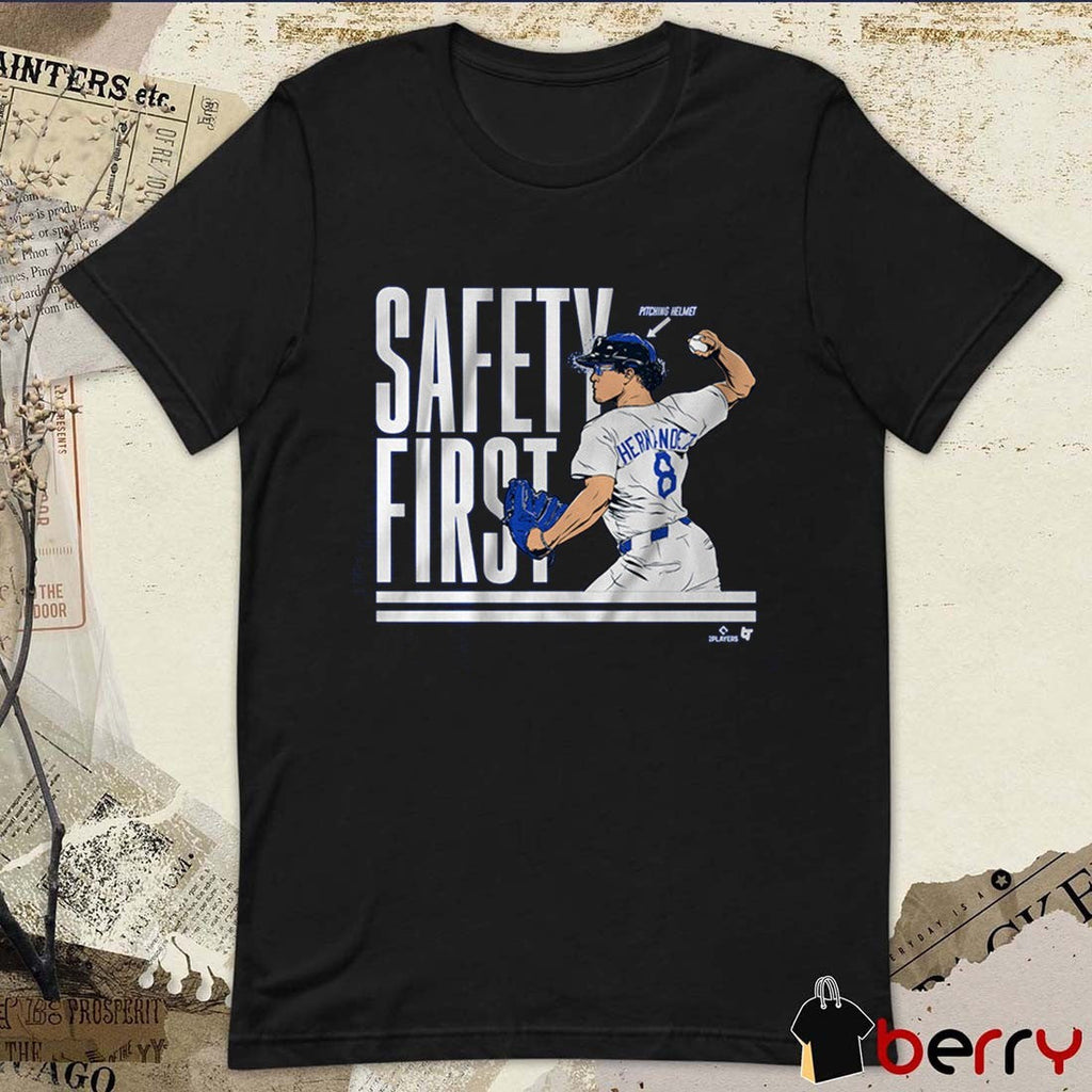 Kike Hernandez Safety First Pitching Helmet Los Angeles Dodgers MLB 2025 t-shirt