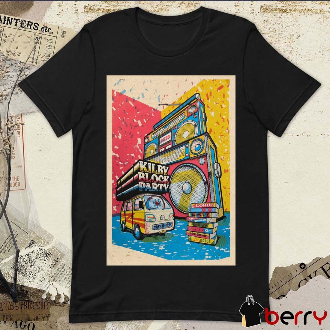 Kilby Block Party Pop Up Poster Concert 2026 May 15-17 Utah State Fairpark t-shirt