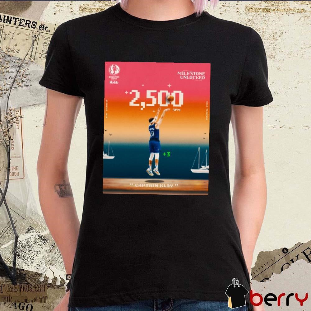 Klay Thompson Dallas Mavericks NBA 2,500 career for Captain Klay Milestone Unlocked Poster t-shirt