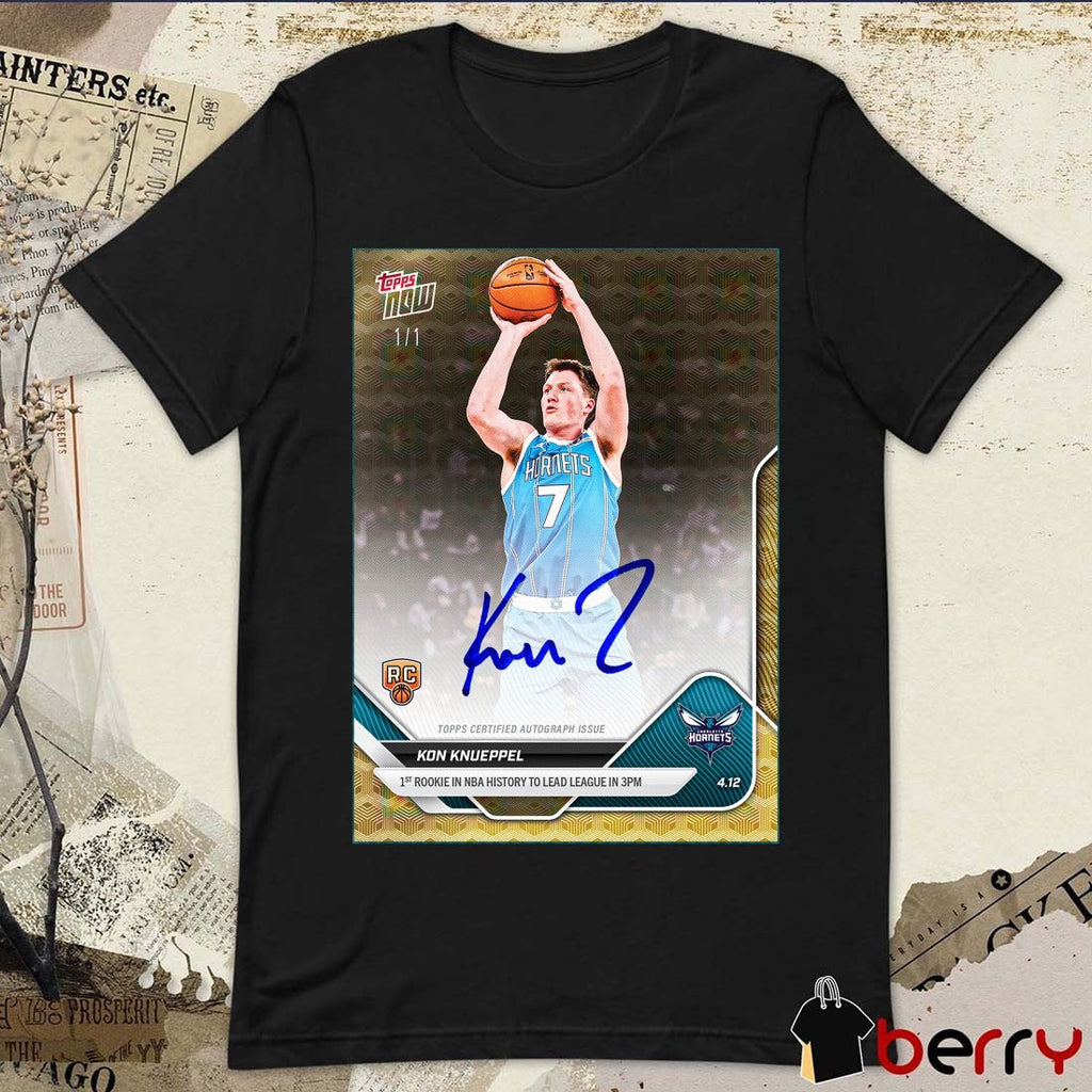 Kon Knueppel 1st Rookie In NBA History To Lead League In 3PM Topps Now Signature Poster t-shirt