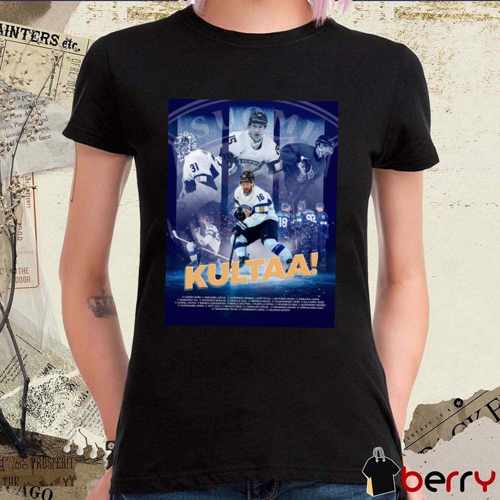 Kultaa 2026 Finnish Roster Aleksander Barkov, Anton Lundell, and Teuvo Teräväinen Poster t-shirt