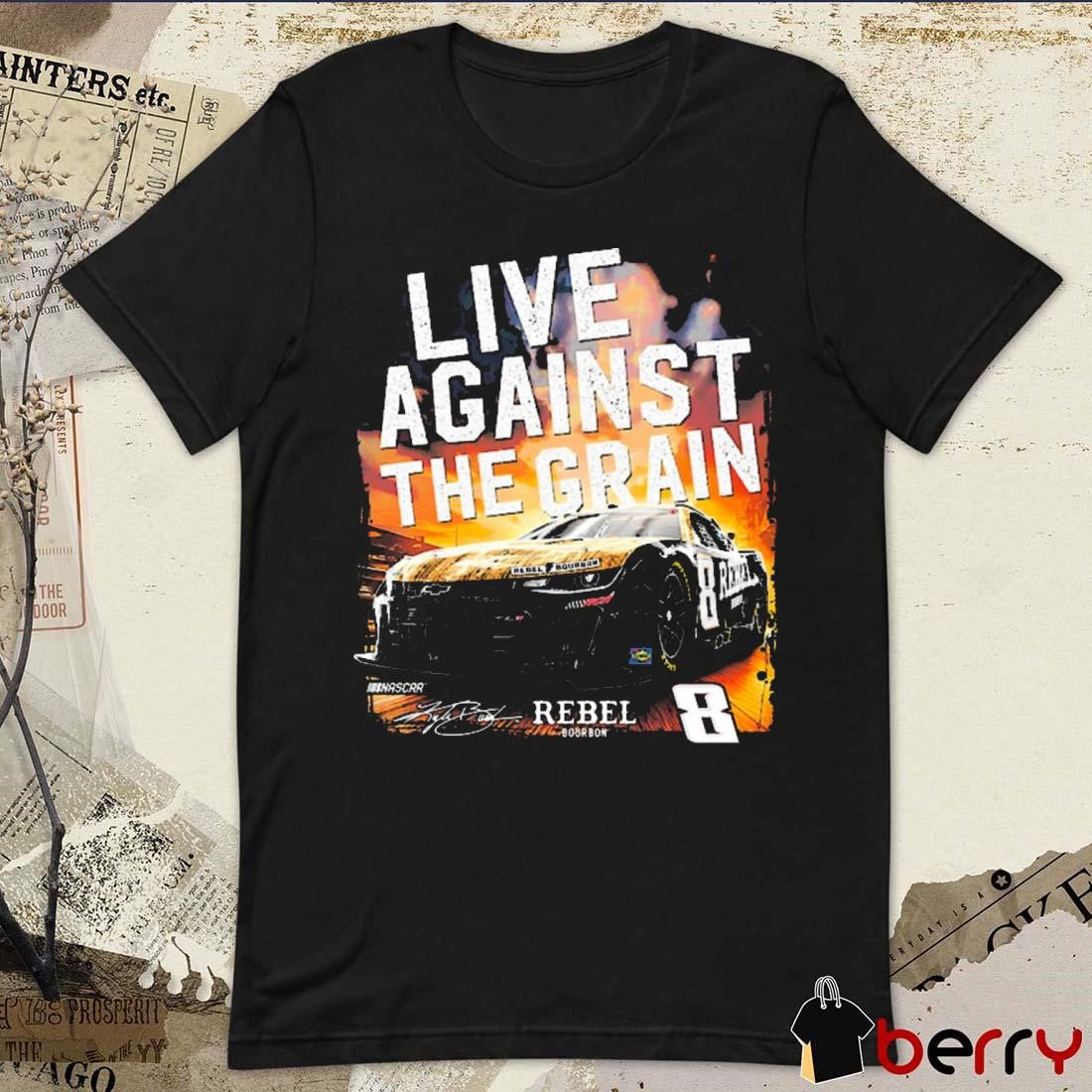 Kyle Busch Richard Childress Racing Team Collection #8 Rebel Live Against The Grain Signature t-shirt