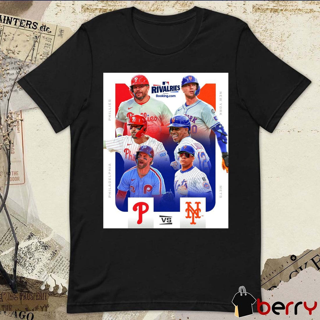 Kyle Schwarber Nick Castellanos Philadelphia Phillies Vs Pete Alonso Francisco Lindor New York Mets MLB Rivalries Poster t-shirt