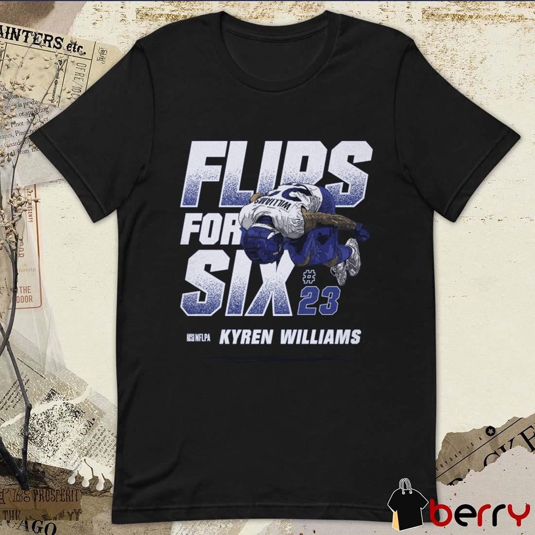 Kyren Williams #23 Los Angeles Rams NFL Flip For Six t-shirt