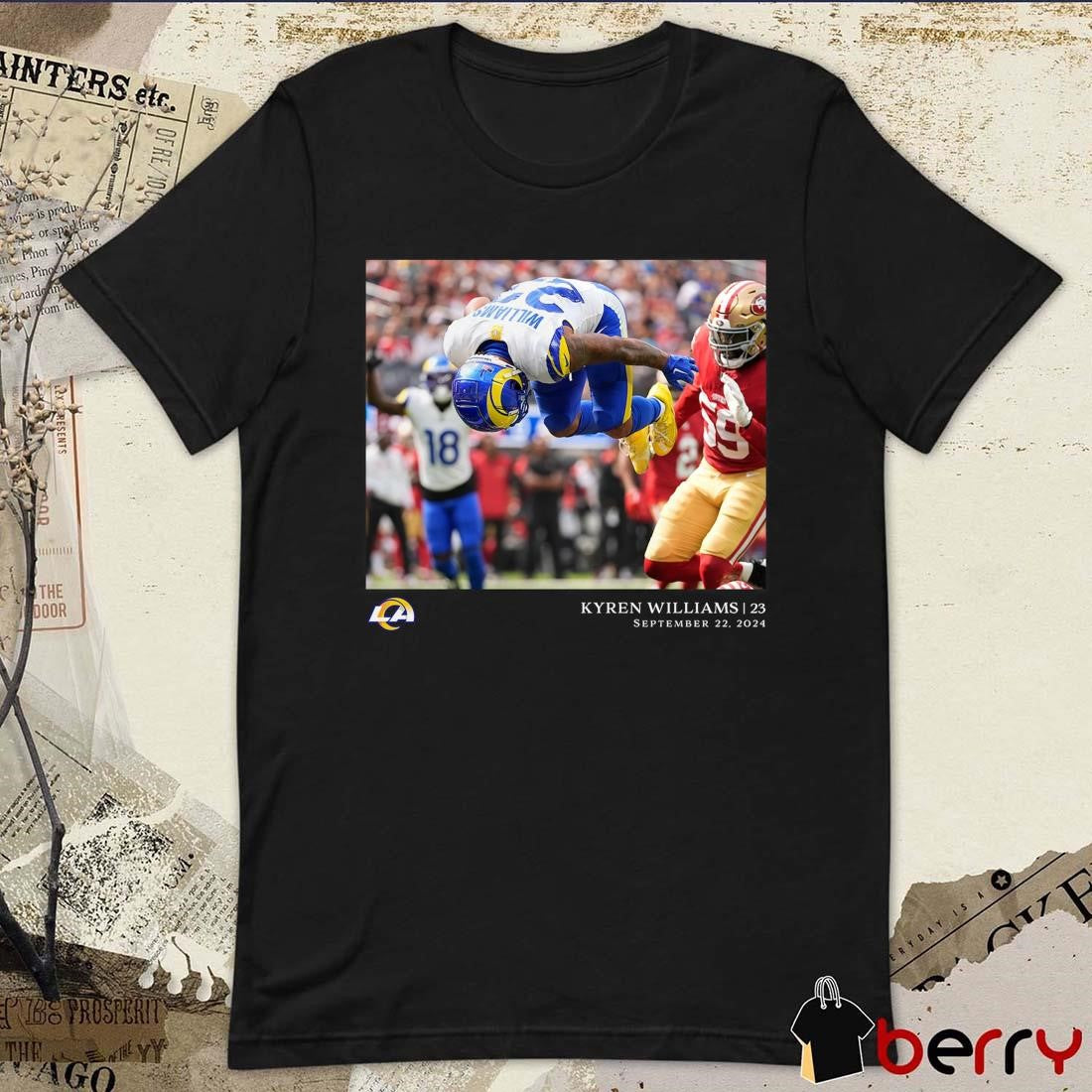 Kyren Williams Los Angeles Rams NFL Flash Features Week 3 Sep 22 2024 t-shirt