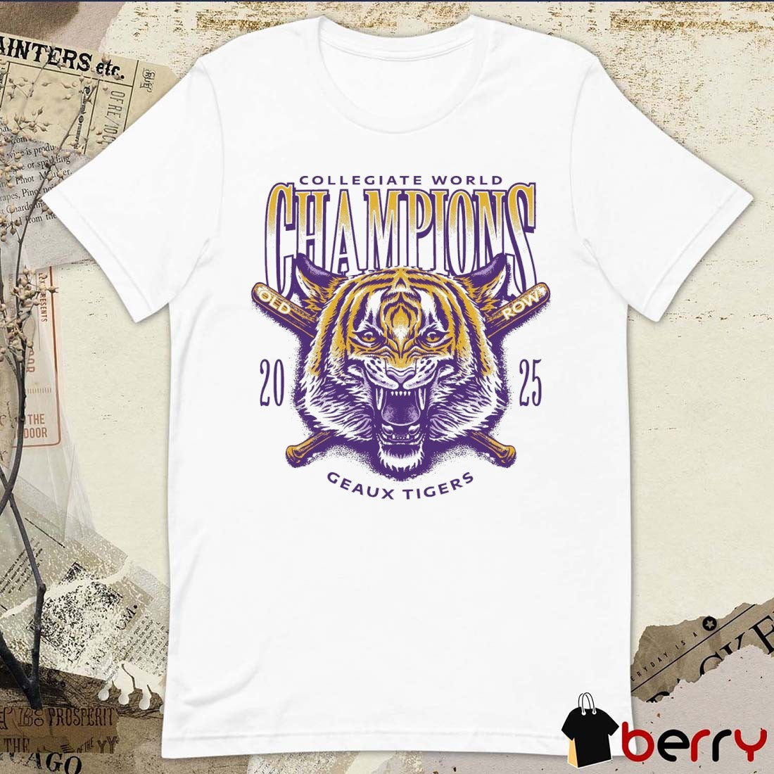 LSU Tigers 2025 NCAA Collegiate World Champions Geaux Tigers Graphic t-shirt