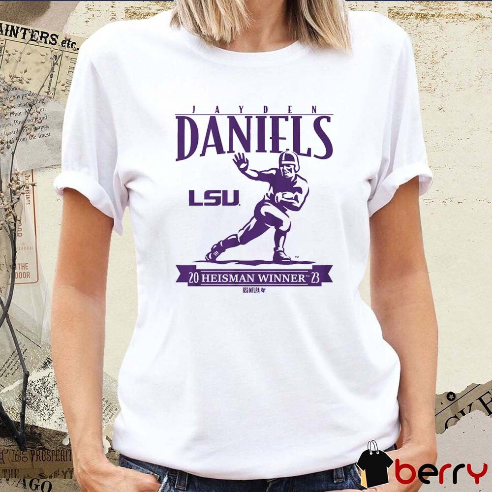 LSU Tigers Football Jayden Daniels Heisman Winner Trophy t-shirt