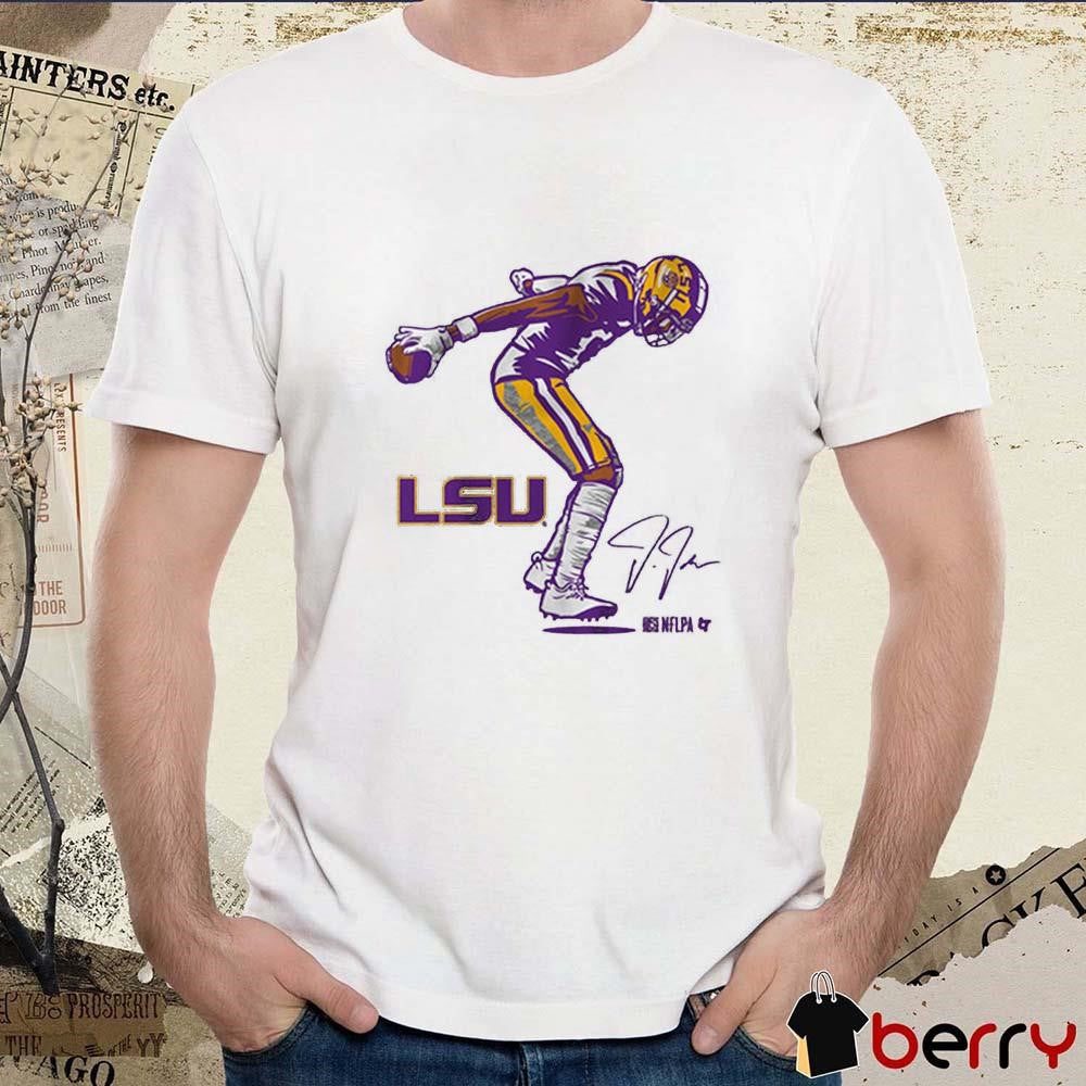 LSU Tigers Football Justin Jefferson Superstar Pose Signature t-shirt