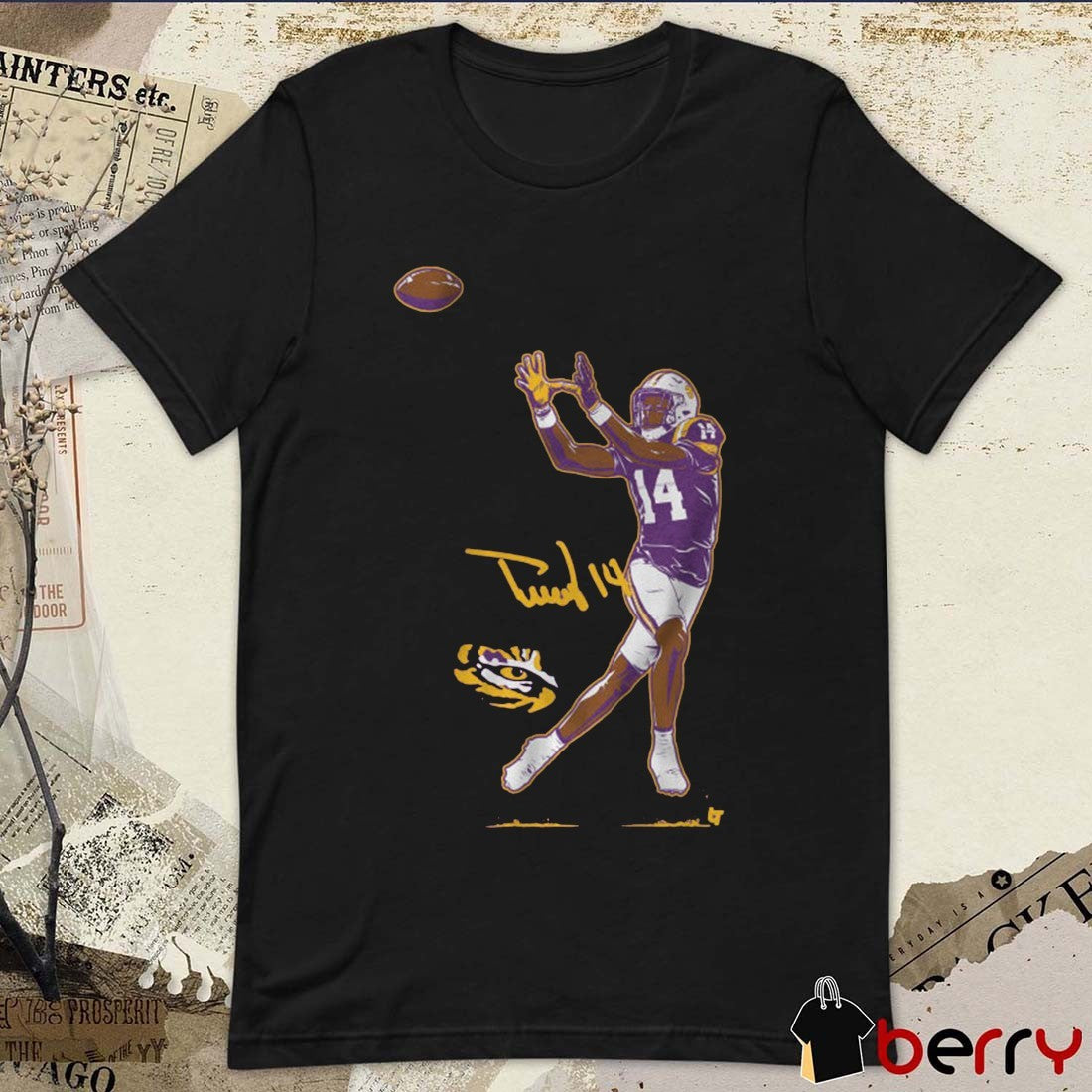 LSU Tigers Football NCAA Trey’Dez Green Superstar Pose Signature t-shirt