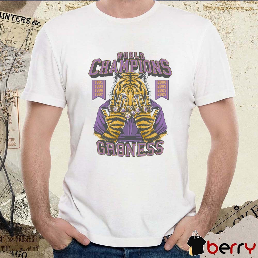 LSU Tigers defeated Coastal Carolina NCAA World Champions Gr8ness Tiger 1991 – 2025 Graphic t-shirt