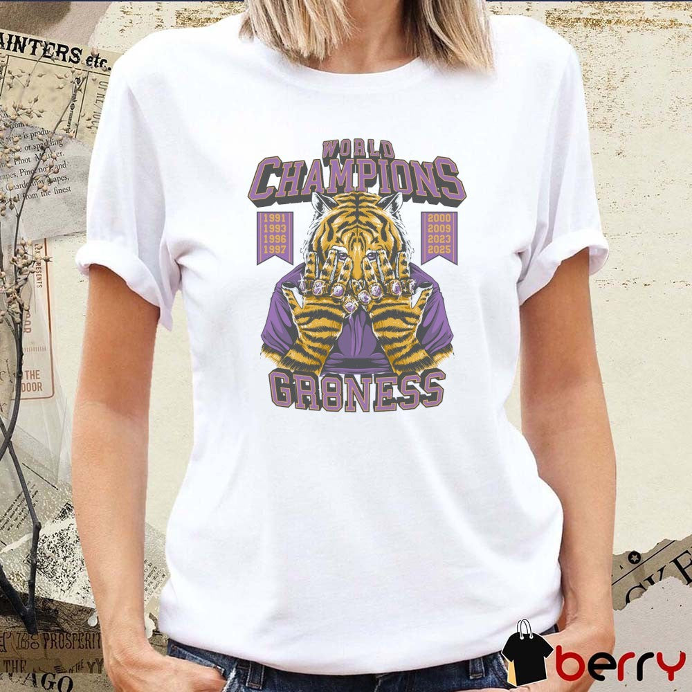 LSU Tigers defeated Coastal Carolina NCAA World Champions Gr8ness Tiger 1991 – 2025 Graphic t-shirt