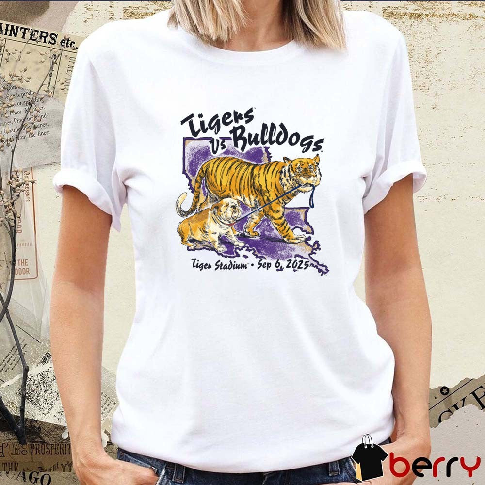 LSU Tigers vs. Georgia Bulldogs LA Tech Game Day September 6 2025 Tiger Stadium t-shirt
