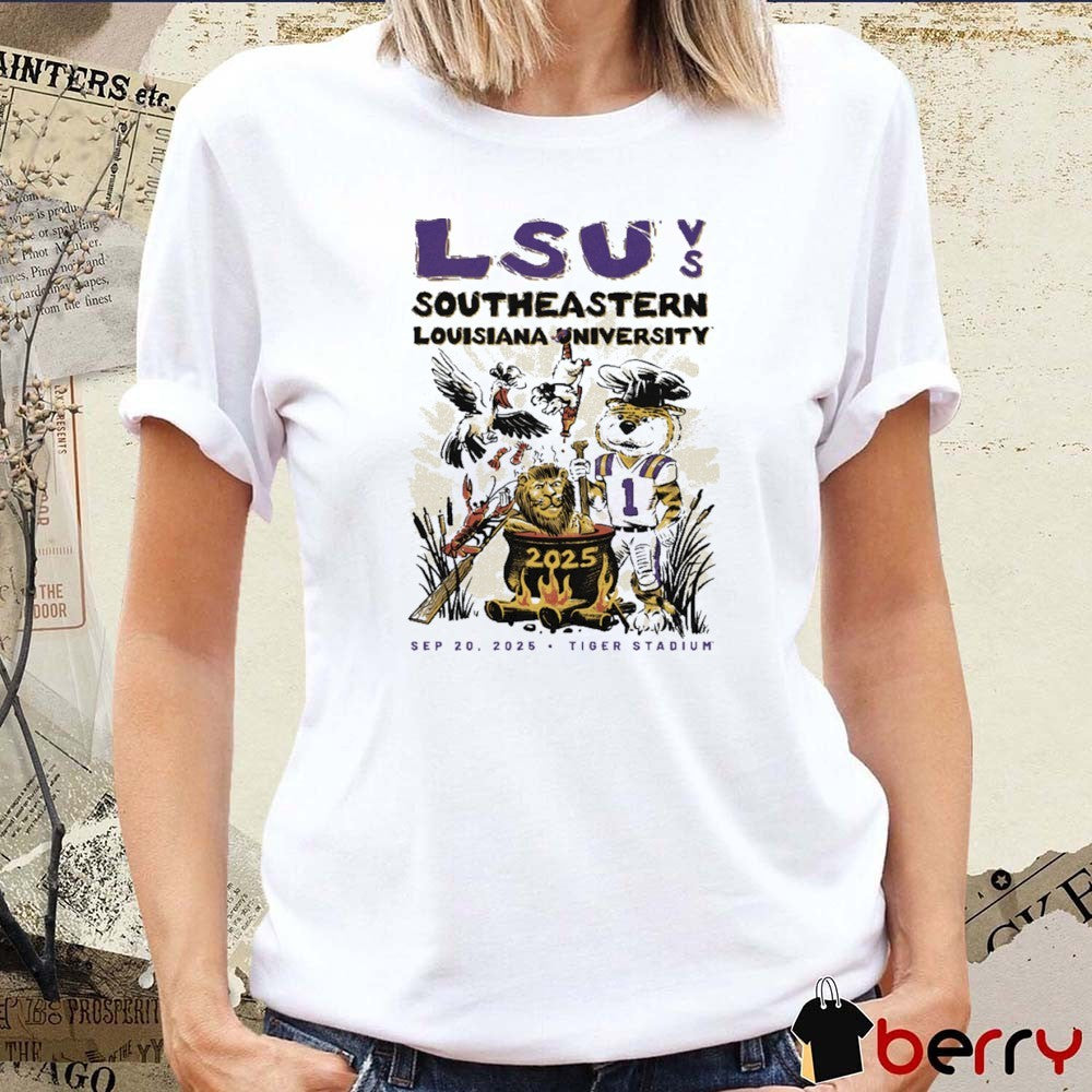LSU Tigers vs. Southeastern Louisiana University Game Day September 20 2025 Tiger Stadium Painting t-shirt