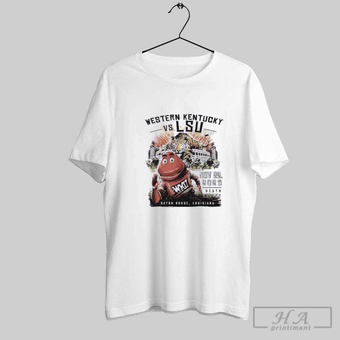 Official Lsu Vs Western Kentucky Game Day November 22 2025 T Shirt