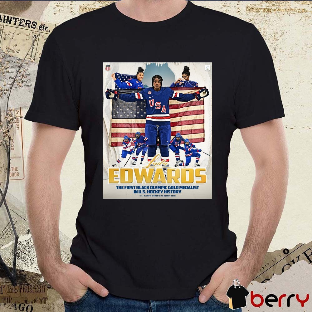 Laila Edwards The First Black Olympic Gold Medalist In US Hockey History Poster t-shirt