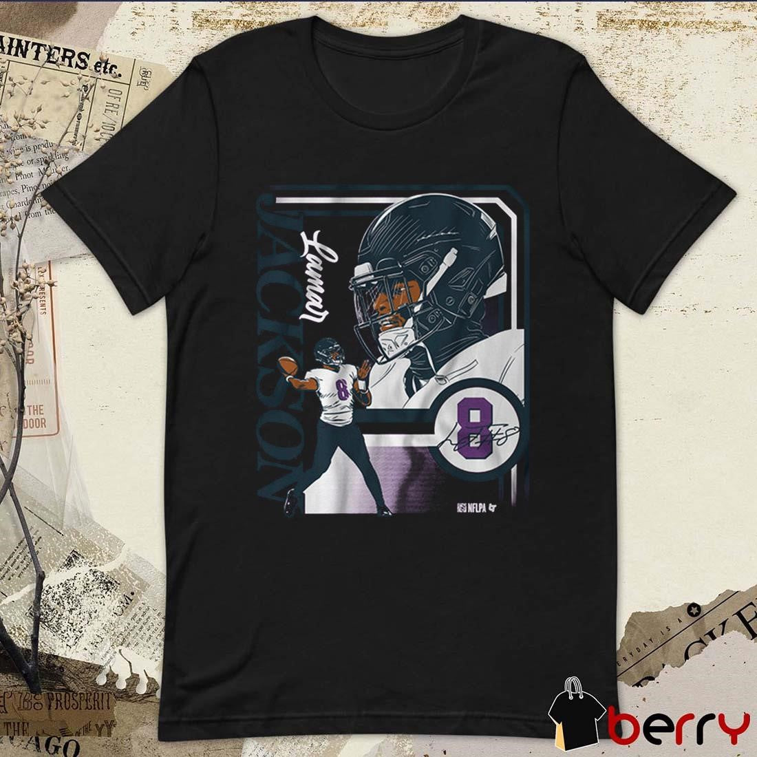 Lamar Jackson Baltimore Ravens NFL Football Collage Frame Signature t-shirt