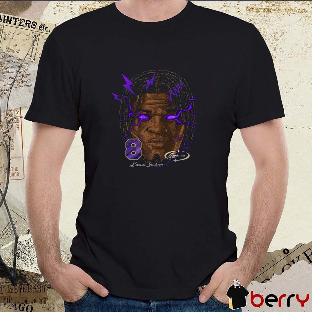 Lamar Jackson Fat Head Baltimore Ravens NFL Football Planet Euphoria Art t-shirt