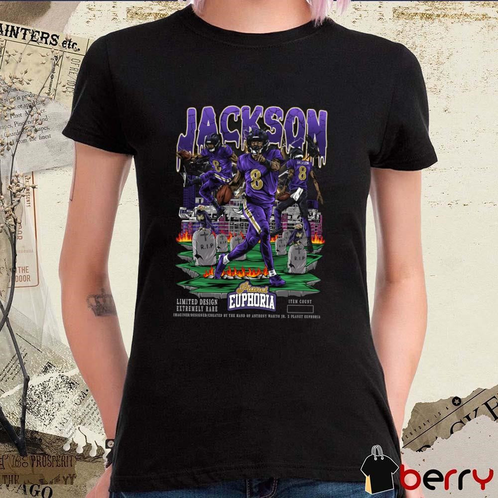 Lamar Jackson V3 Baltimore Ravens NFL Planet Euphoria Artwork t-shirt