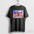 Official Land Of The Free Home Of The Brave Eagle American Flag Shirt