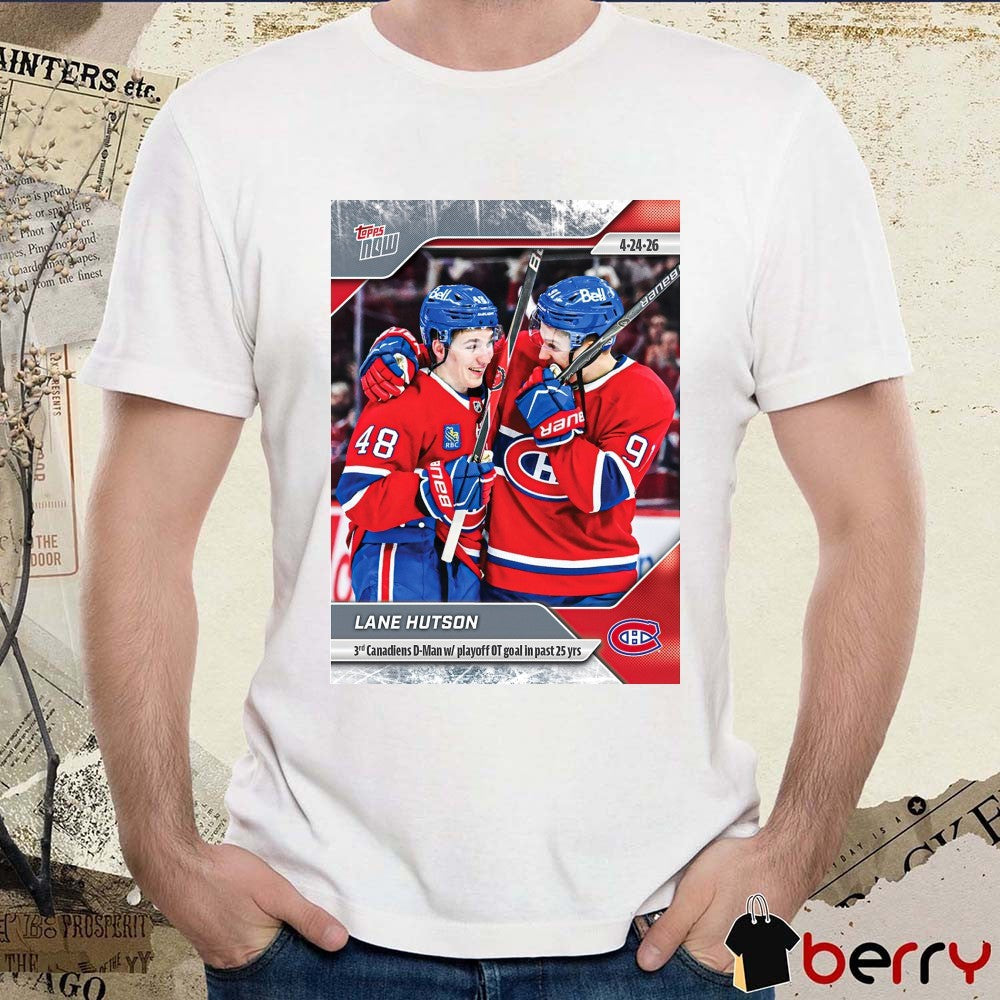 Lane Hutson 3RD Canadiens D-man W Playoff OT Goal In Past 25 Yrs t-shirt