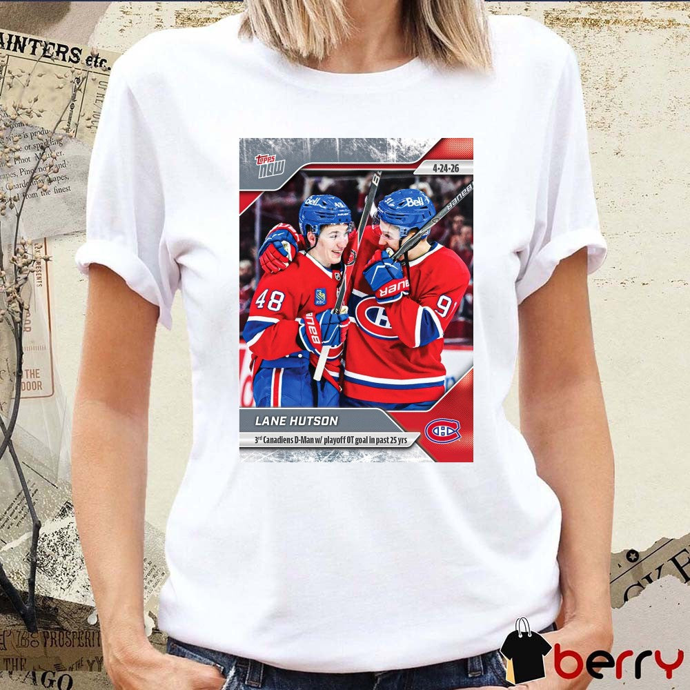 Lane Hutson 3RD Canadiens D-man W Playoff OT Goal In Past 25 Yrs t-shirt