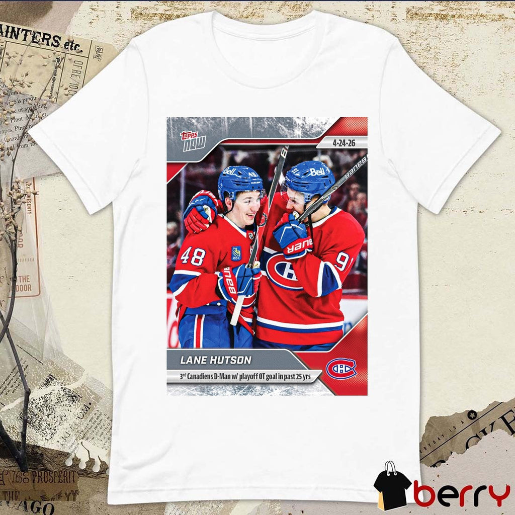 Lane Hutson 3RD Canadiens D-man W Playoff OT Goal In Past 25 Yrs t-shirt