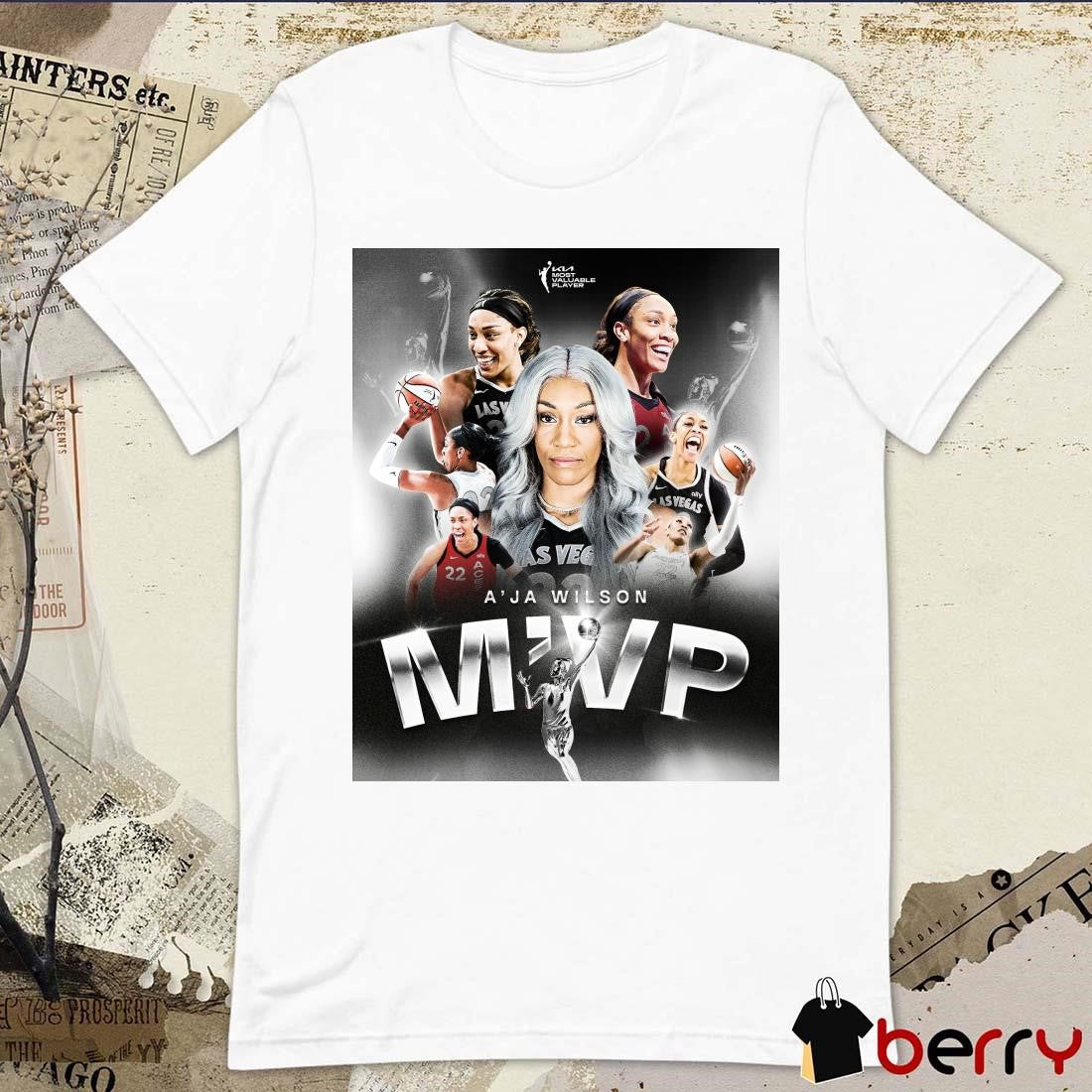 Las Vegas Aces A’ja Wilson WNBA MVP Poster t-shirt