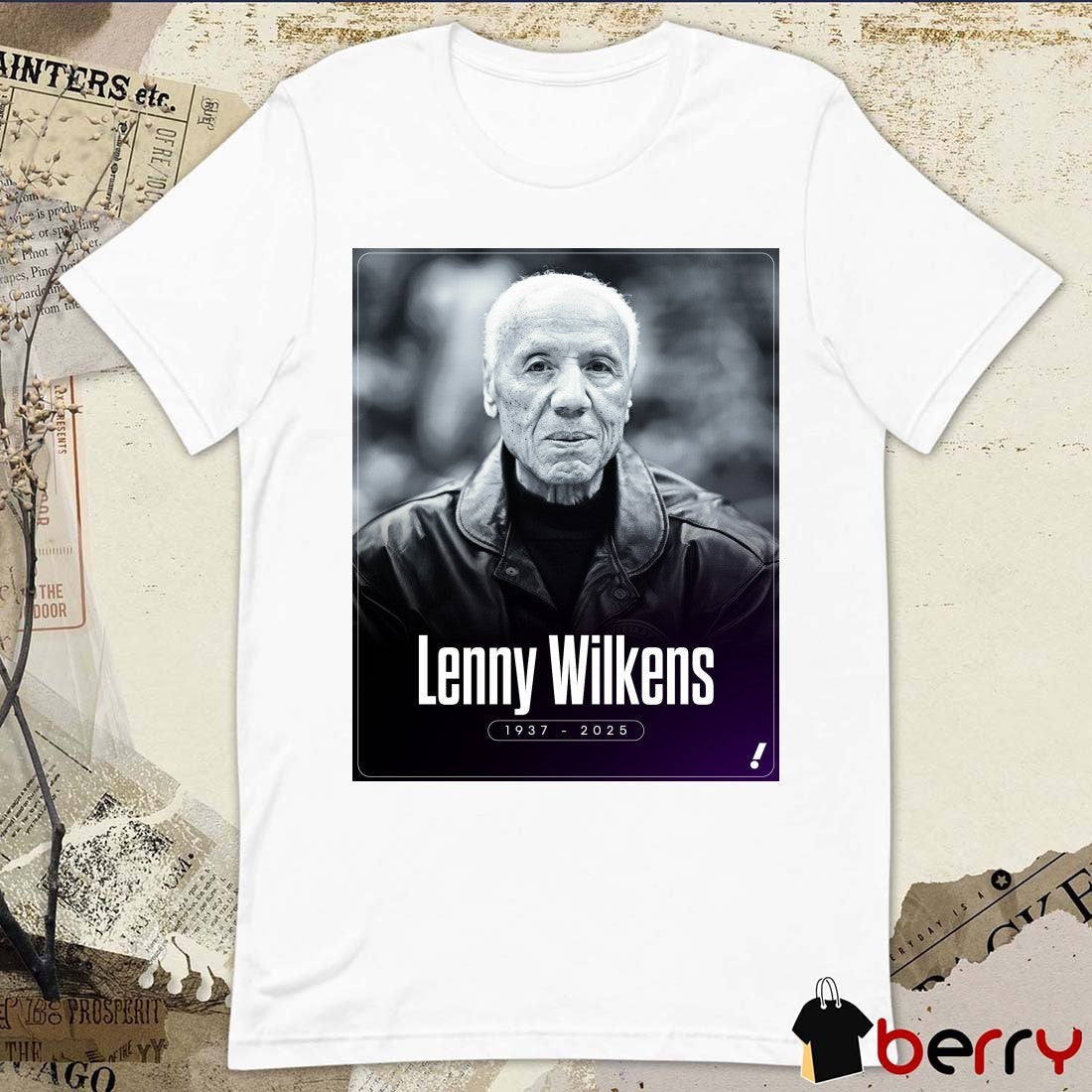 Lenny Wilkens Hall Of Fame Basketball Player And Coach Has Died At 88 1937 – 2025 Poster t-shirt