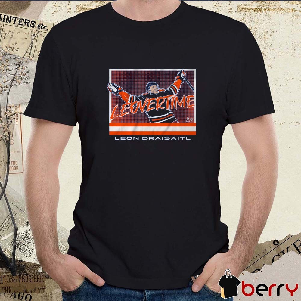 Leon Draisaitl Leovertime Edmonton Oilers Hockey Painting t-shirt