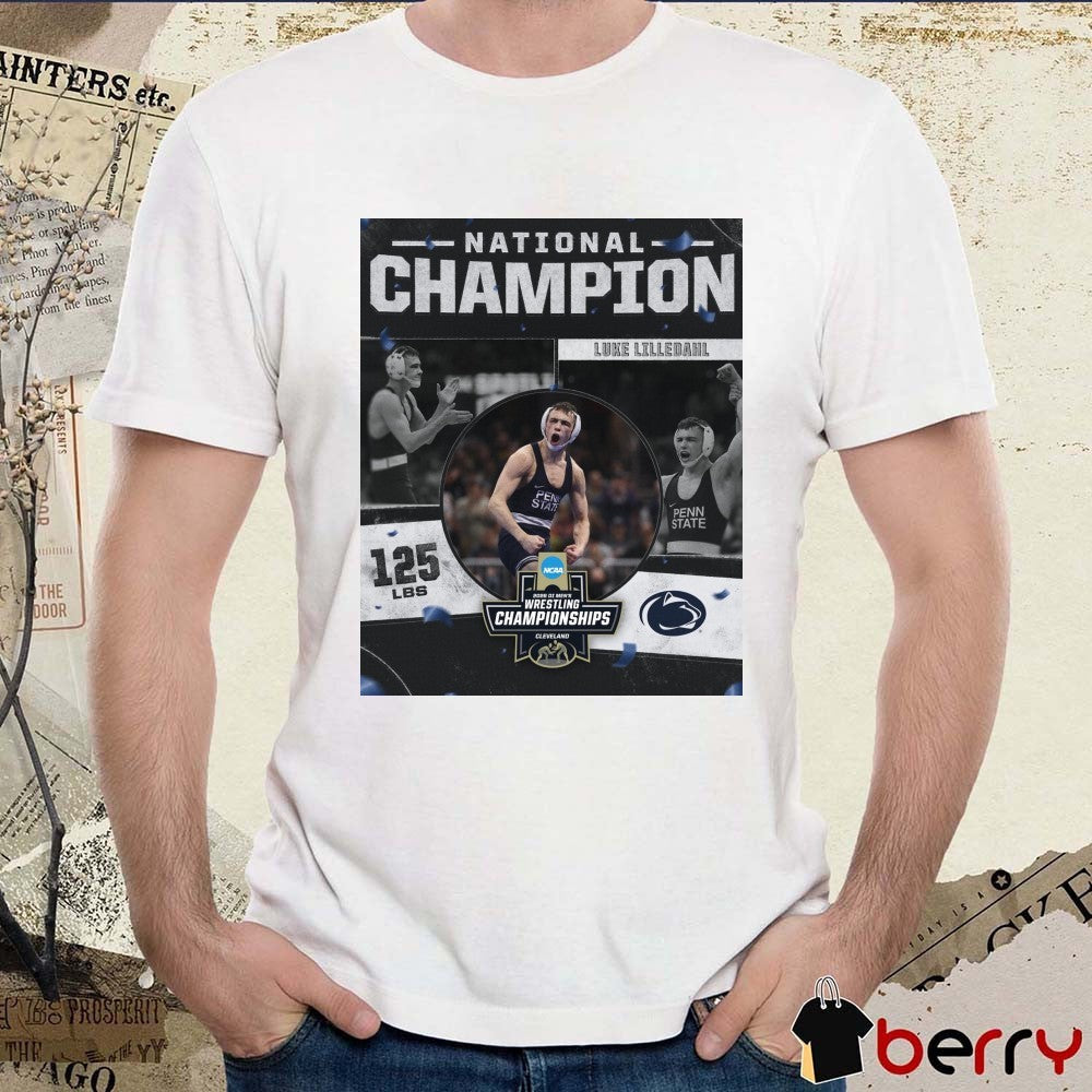 Lightnin Luke 2026 NCAA Men’s Wrestling National Champion 125 lBS Penn State t-shirt