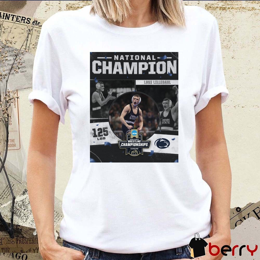 Lightnin Luke 2026 NCAA Men’s Wrestling National Champion 125 lBS Penn State t-shirt