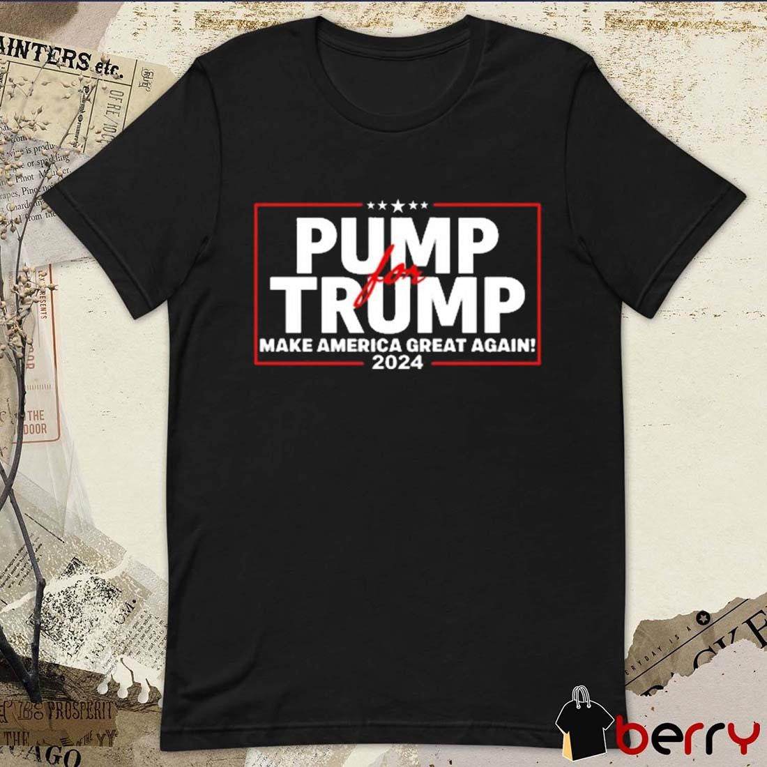 Lil Pump Wearing Pump For Trump America Great Again 2024 t-shirt