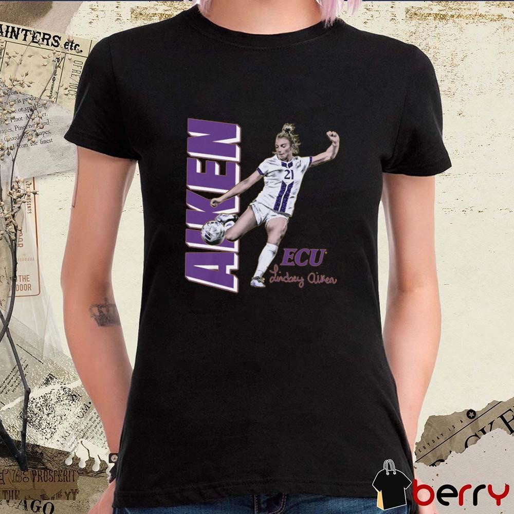 Lindsey Aiken ECU East Carolina University Cartoon Signature t-shirt