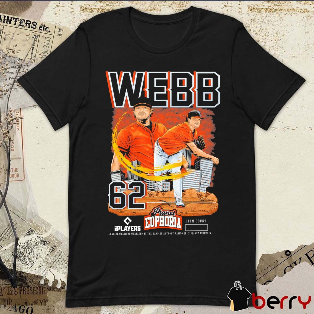 Logan Webb San Francisco Giants MLB Players Planet Euphoria Art 2026 t-shirt