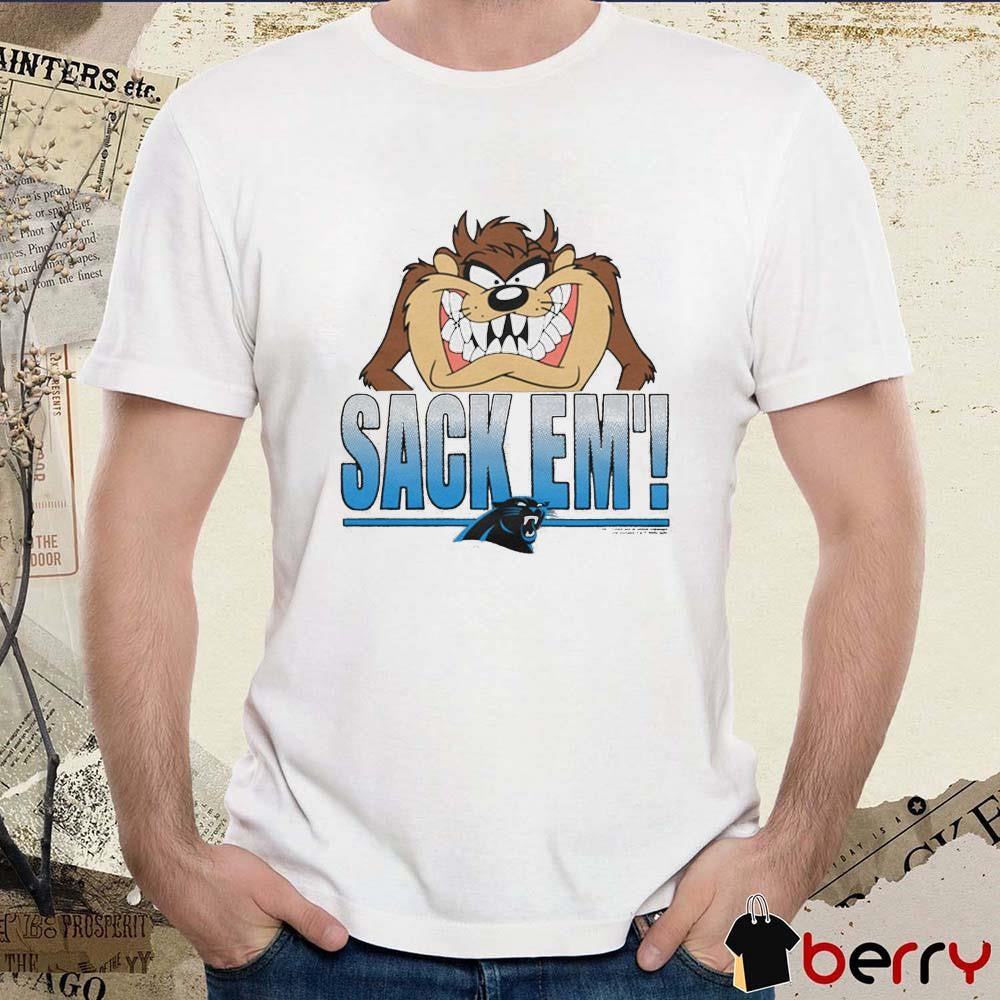 Looney Tunes Taz Sack Em’ x Carolina Panthers NFL 2024 t-shirt