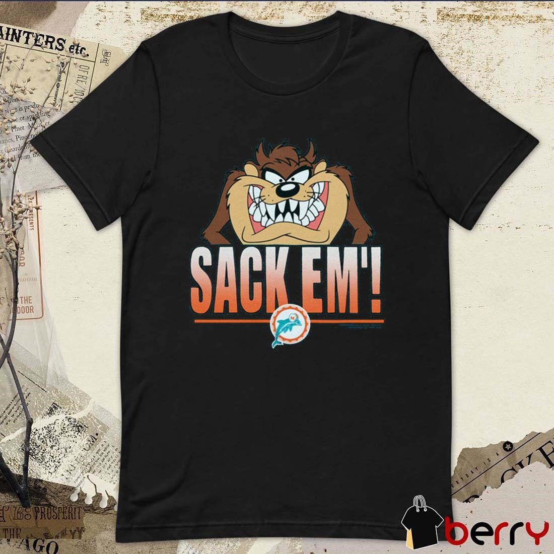 Looney Tunes Taz Sack Em’ x Miami Dolphins NFL 2024 t-shirt