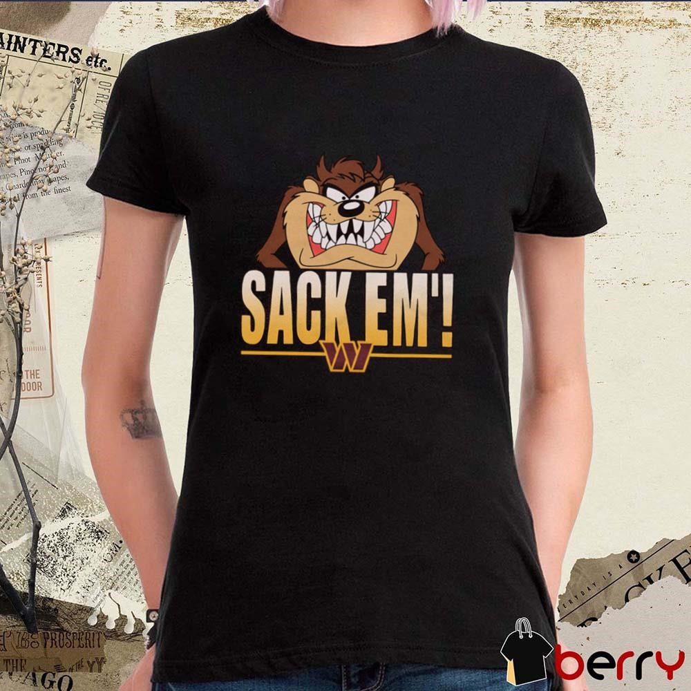 Looney Tunes Taz Sack Em’ x Washington Commanders NFL 2024 t-shirt
