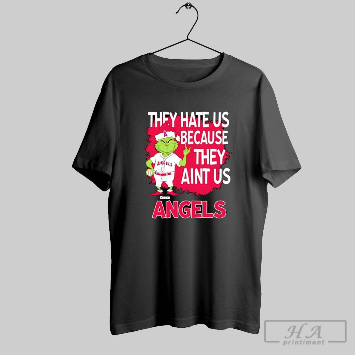 Official Los Angeles Angels Grinch Christmas They Hate Aint Us