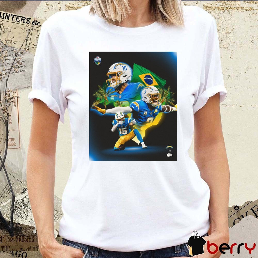 Los Angeles Chargers VS Kansas City Chiefs NFL in São Paulo Players Graphic Poster t-shirt