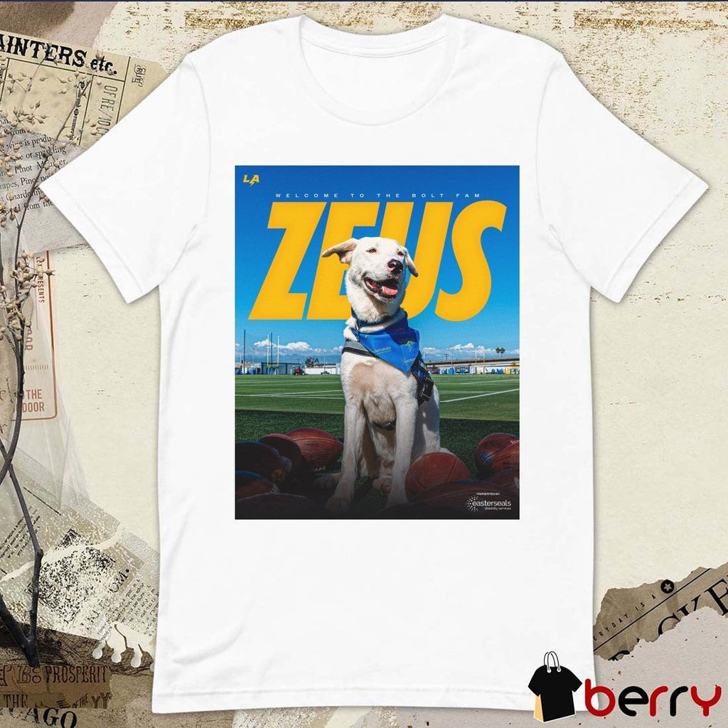 Los Angeles Chargers Welcome To The Bolt Fam Zeus Poster t-shirt