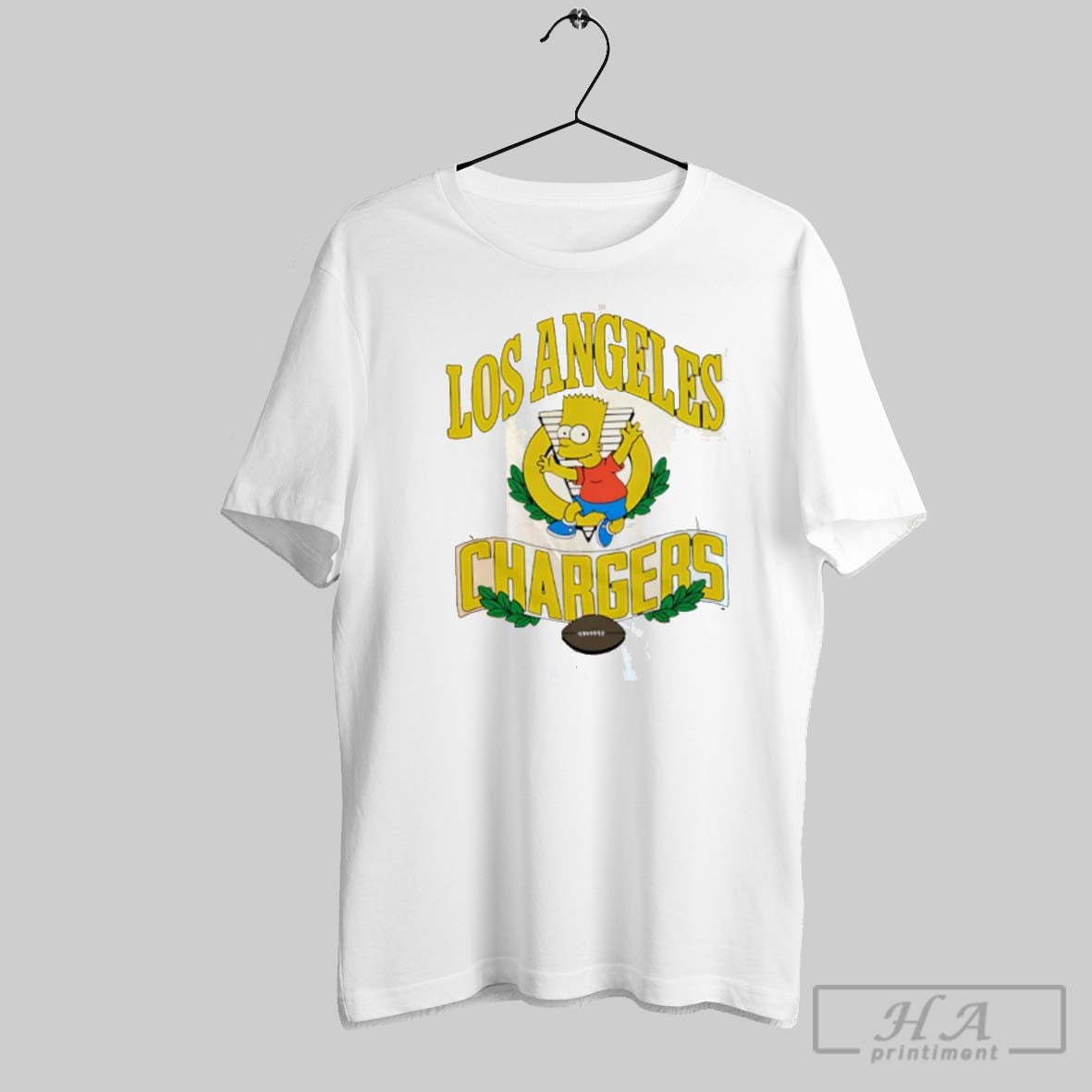 Official Los Angeles Chargers X The Simpsons Bart 2025 Cartoon