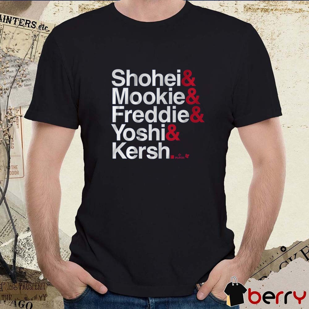 Los Angeles Dodgers Baseball MLB Ampersand Stars Shohei Mookie Freddie Yoshi And Kersh t-shirt