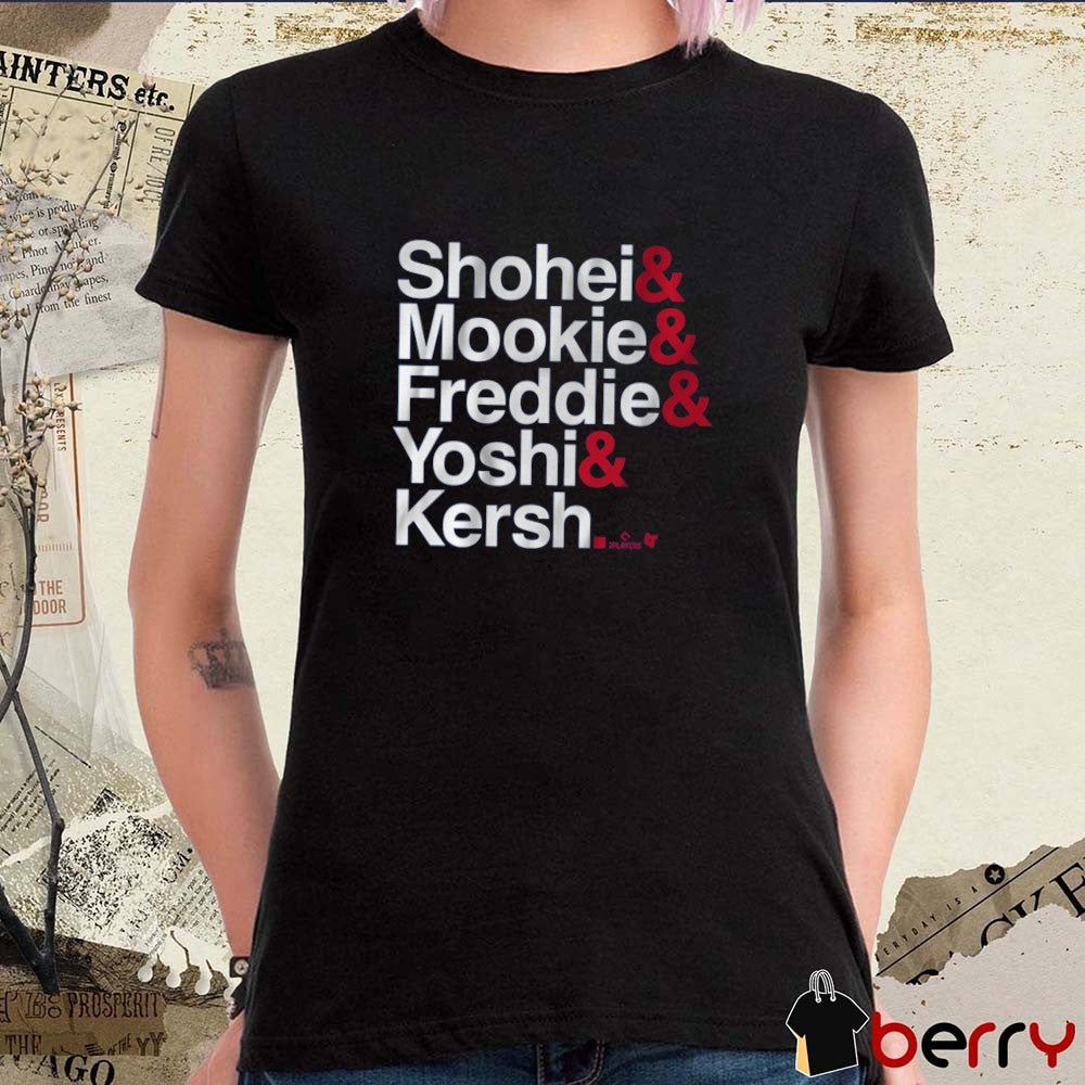 Los Angeles Dodgers Baseball MLB Ampersand Stars Shohei Mookie Freddie Yoshi And Kersh t-shirt