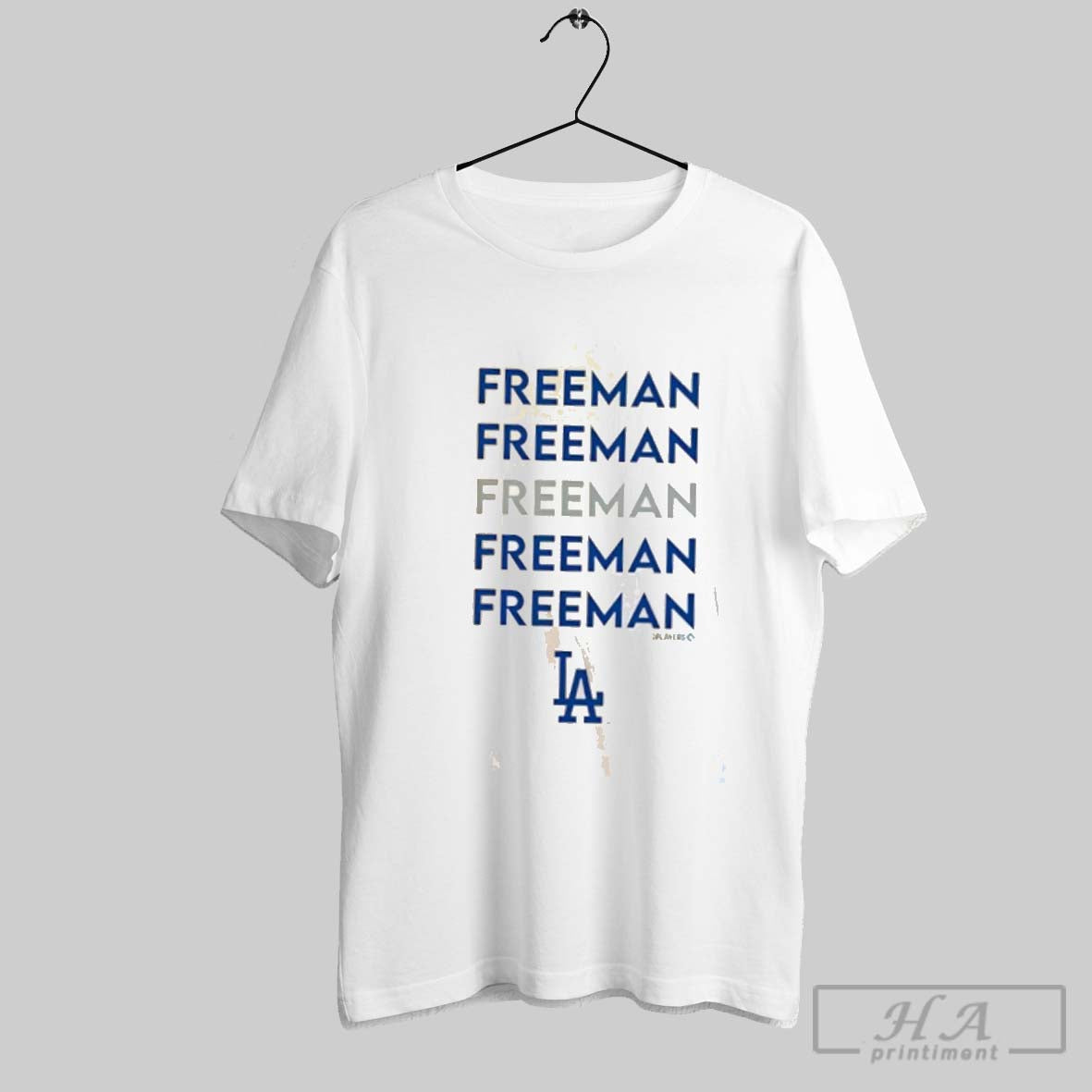 Official Los Angeles Dodgers Freddie Freeman Stacked Name